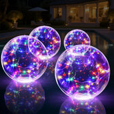 Niceput front packaging showing 4-pack colorful floating pool lights and contents