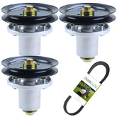 NICHEFLAG front view of 3-pack spindle kit showing complete contents and easy replacement