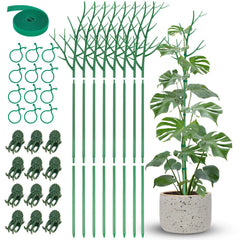 NiHome front view of eight stakes kit showing complete support set and easy setup
