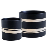 Nihow ceramic pot front view showing modern matte finish and clean lines, elegant display