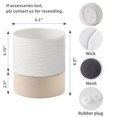Nihow top view revealing 6-inch opening and interior wick placement for steady moisture