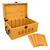 Nimpro seed box front view showing engraved SEEDS and clean design for quick ID