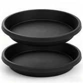 NIMYAU front view of two 16-inch saucers showing full set and size benefit