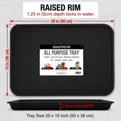 NINAMAR close-up of raised rim and contour offering sturdy liquid containment