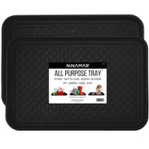 NINAMAR boot tray front view showing size and protective rims for floors