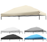 NINAT beige canopy top front view showing full coverage and clean lines
