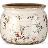 Ninehaoou front view showing floral pattern and elegant beige finish, enhances room decor