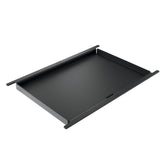 Ninja full griddle front view showing flat cooking surface and benefit of full coverage