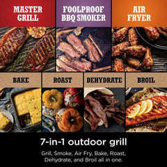 Ninja OG701 grill grate close-up showing nonstick texture and easy cleanup