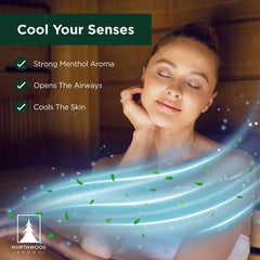 Northwood Sauna close-up of clear menthol crystal texture highlighting purity and intensity