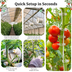 Novabright set of 100 clips laid out for easy plant securing