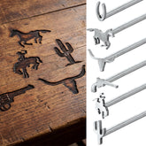 Novabright front packaging with six mini western branding irons, clear kit benefit