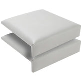 Novabright front view of two cushions showing neat profile and modern light gray finish for comfort
