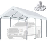 N\P front view of 10x20 canopy top showing full coverage and protection