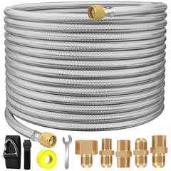 NQN coiled 48ft hose showing full length and easy deployment benefit