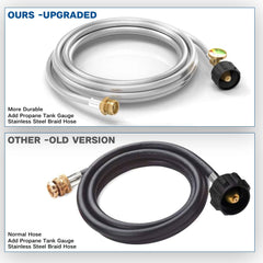 NQN stainless braided hose texture highlighting weather resistance