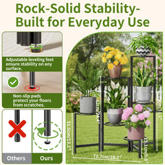 NQW folded plant rack compact profile for easy storage and transport