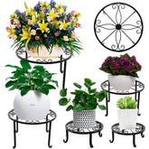 NSYOOMH five metal plant stands displayed front view, durable display solution