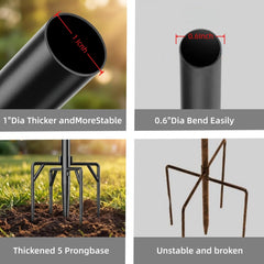 NSYOOMH threaded pole sections detail for quick tool-free assembly