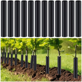 Nuenen front pack showing 12 black tree guards and easy storage benefit