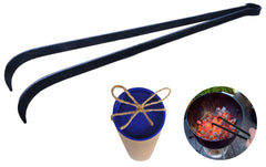 OC TRADE charcoal tongs front packaging showing product and gift box benefits