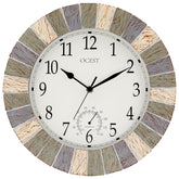 OCEST front view of 13-inch waterproof clock showing clear numerals and hands for easy reading