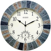 OCEST front view clock showing clear numerals and quiet quartz benefit