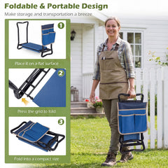 officejoy in use kneeling in garden reducing knee strain