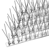 OFFO front view of stainless steel spike strip showing compact kit and coverage benefit