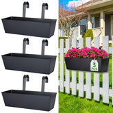OGIMA front view of 16-inch railing planter showing clean lines and capacity