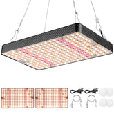 Ohtoad front view hanging grow lights showing slim fixture and hanging hardware for easy mounting