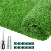 Oiyeefo front view of 3x5ft turf with size and benefits visible