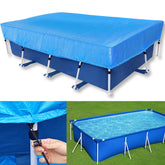 OIOYLEY front view of rectangular pool cover showing full coverage benefit