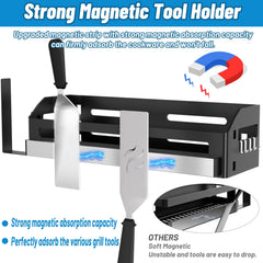 Oiyue paper towel holder with J-hooks showing easy cleanup and extra hanging storage benefit