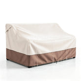 okcool front view of full cover protecting loveseat, shows complete protection benefit