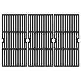 Oklagarden front view of three cast-iron grates showing fit and finish for reliable heat