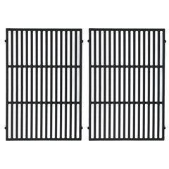Oklagarden front view of cast-iron grates showing fit and heavy-duty build