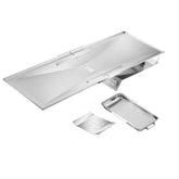 Oklagarden grease tray front view showing fit and durable finish