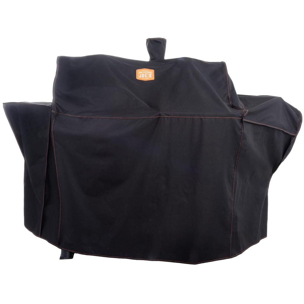 Oklahoma Joe's cover front view showing tailored fit and weather protection
