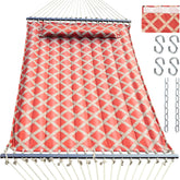 OLALACOZY front view of hammock showing Tuscan lattice and comfort