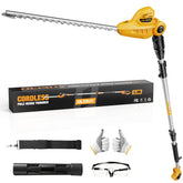 OLIBUY front view of pole trimmer showing compact packaging and compatibility benefits