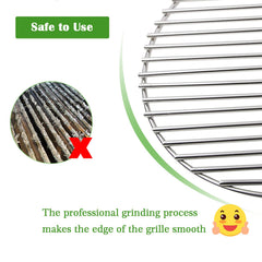 OLIGAI grate installed in a kamado grill demonstrating proper fit and performance