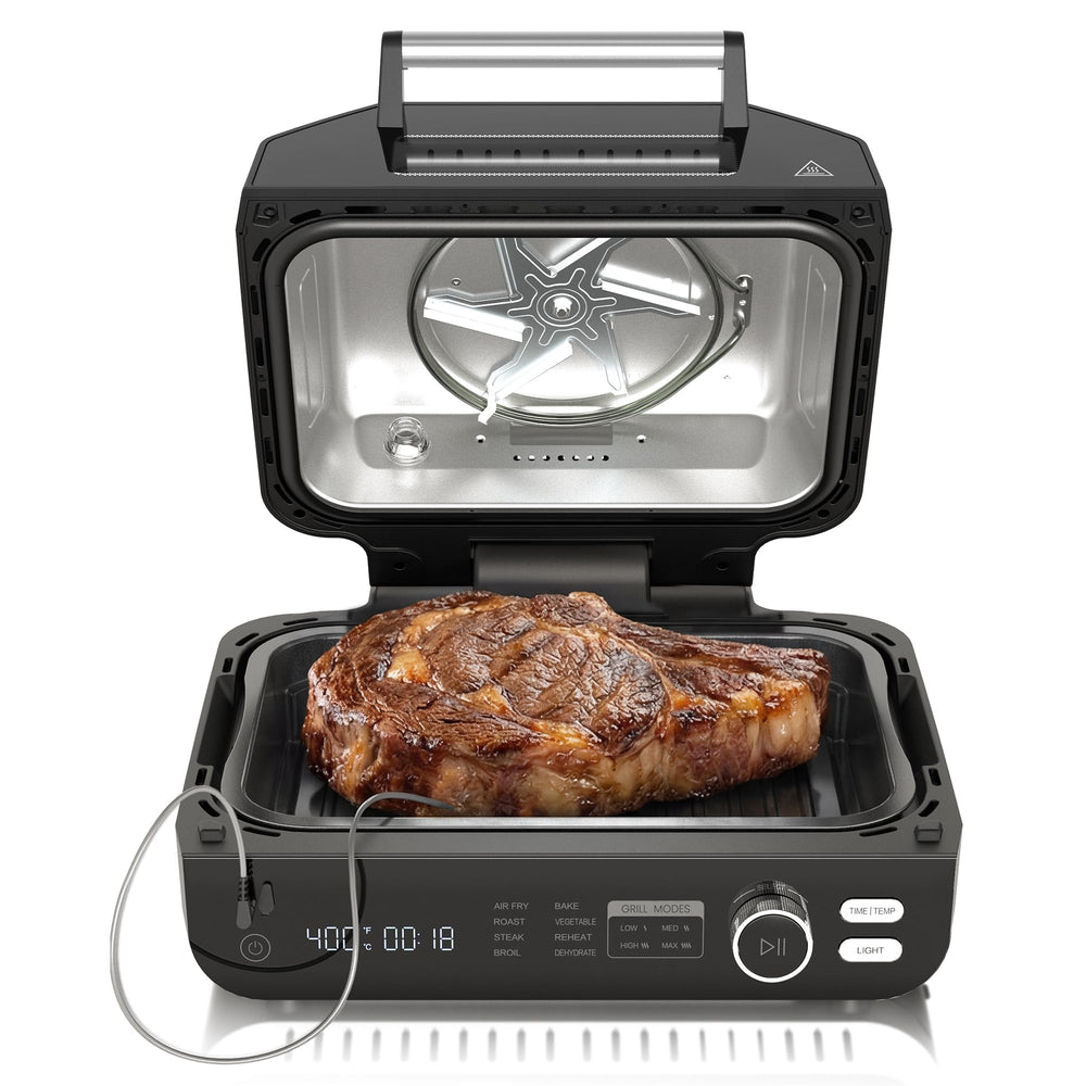 OLIXIS front view showing large grill surface and controls, clear capacity benefit
