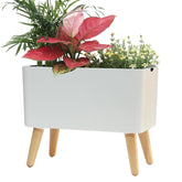 Oliz front view white planter showcasing modern silhouette and easy styling