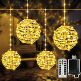 Ollny front packaging showing 4-pack globe string lights and plug