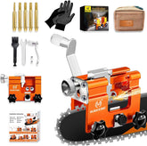 OMCCHK front view of sharpener jig showing compact portable design and stability