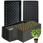 Omitgoter front view of 72-cell tray shows sturdy construction and value