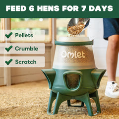 Omlet feeder freestanding with legs for stable ground placement