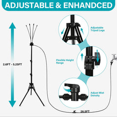 OnBrand tripod base detail showing stable support on outdoor surfaces