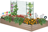 ONCEMORE front view galvanized raised bed showing sturdy construction and quick setup benefit